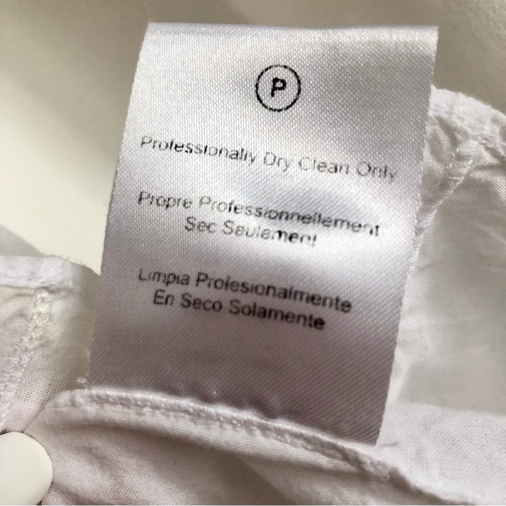 Anthropologie Ashish N Soni White Baby Doll Swing Top Poplin v neck cropped  1X - Picture 7 of 11